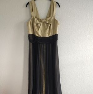 Long Tally Sally chiffon overlay dress size 14